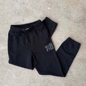 Alexander Wang Black Essential Sweatpants Puff Print Medium